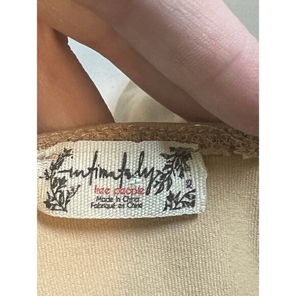 Free People XS Intimately Nude Cap Sleeve V-Neck Bralette Crop Free People Crop - Picture 4 of 12